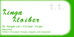 kinga kloiber business card